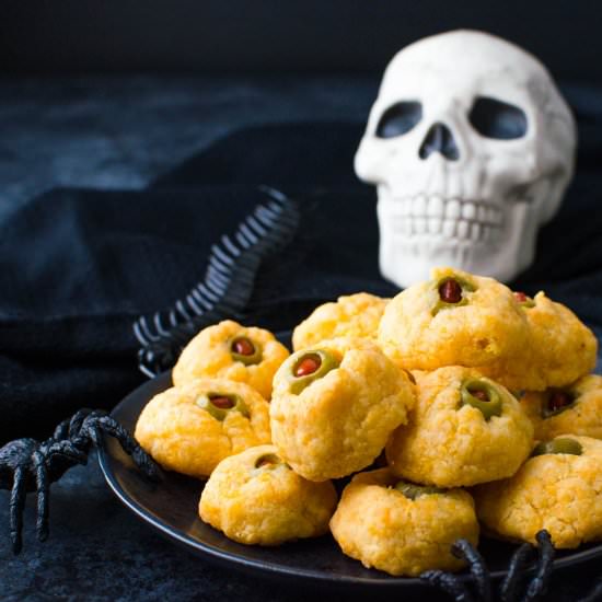 Cheese Olive Eyeballs - Recipe photo by garlic and zest