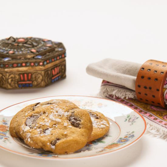 Salted Chocolate Chip Tahini Cookie - Recipe photo by Blue Cayenne