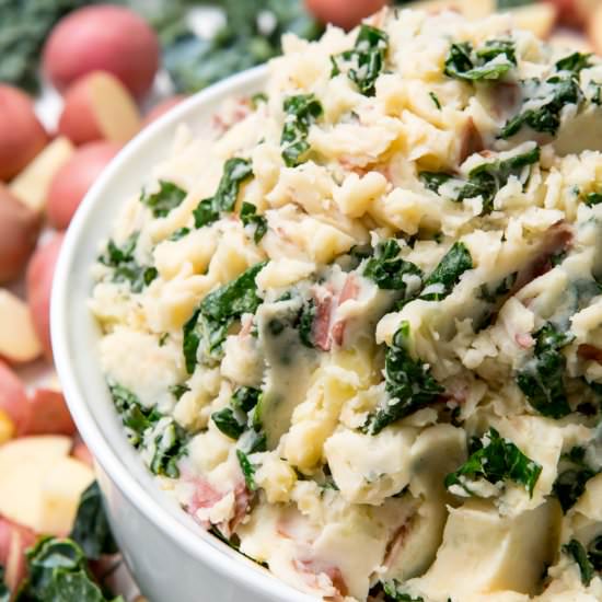 Salt and vinegar kale mashed potato - Recipe photo by thanksgiving