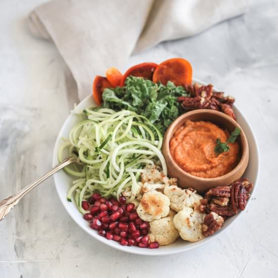 Autumn Zucchini Spiral Bowl - Recipe photo by atasteofwellbeing