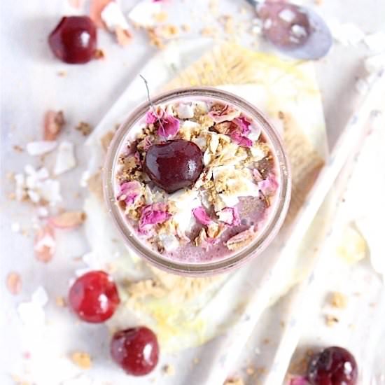 Healthy Cherry Pie Smoothie - Recipe photo by BetterwithCake