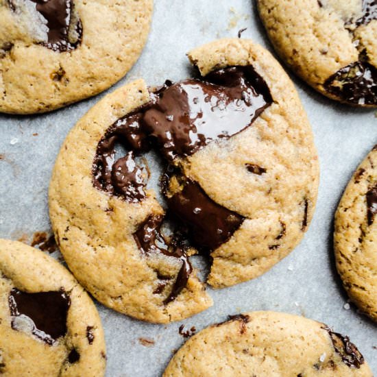Molten Chocolate Chip Cookies - Recipe photo by spatulainmypocket
