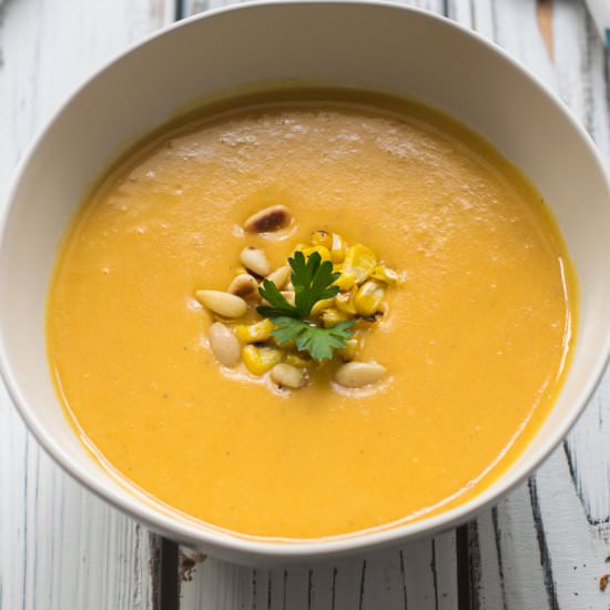 Moong dal oats and vegetable soup - Recipe photo by cookingwithpree