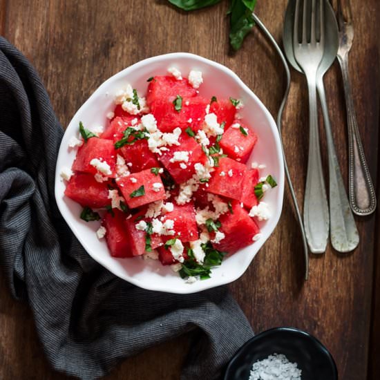 Refreshing Watermelon Feta Salad - Recipe photo by currytrail