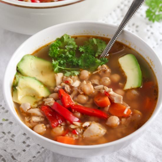 Mexican Chicken Soup with Avocado - Recipe photo by adinutza