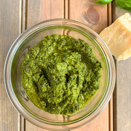 Classic Basil Pesto - Recipe photo by ibroughtbread
