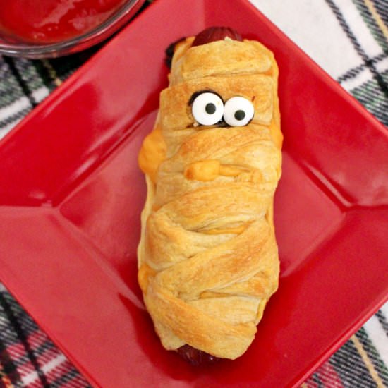 Mummy Hot Dogs - Recipe photo by CrayonsAndCravings