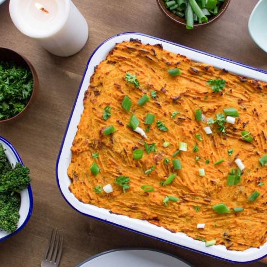 Vegan Thanksgiving Shepherd’s Pie - Recipe photo by vancouverwithlove