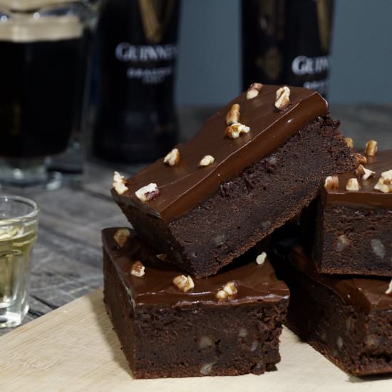 Irish Car Bomb Brownies - Recipe photo by The Royally Baked