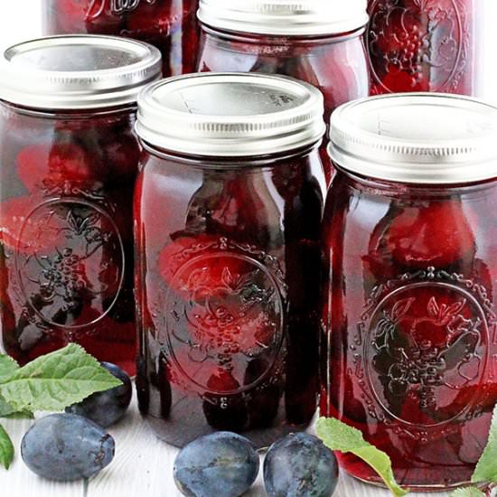 Canned Plum Juice - Recipe photo by thefarmgirlblog.com