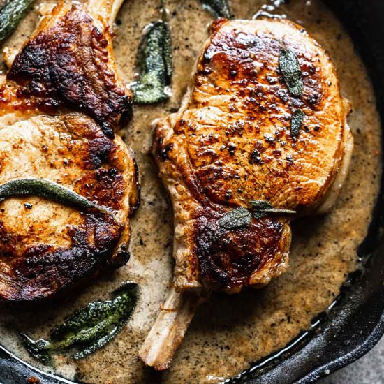 Brined Pork Chops - Recipe photo by cookingforkeeps