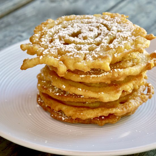 Funnel Cakes - Recipe photo by simmerandsauce