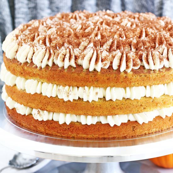 Pumpkin Tiramisu Cake - Recipe photo by valyastasteofhome.com