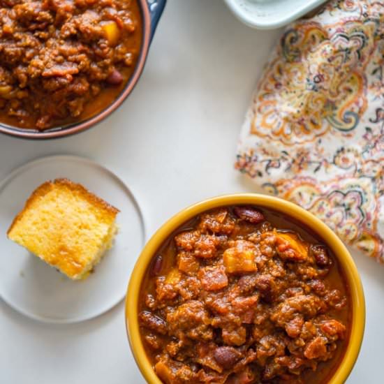 Slow Cooker Pumpkin Chili - Recipe photo by loveyourbodywell