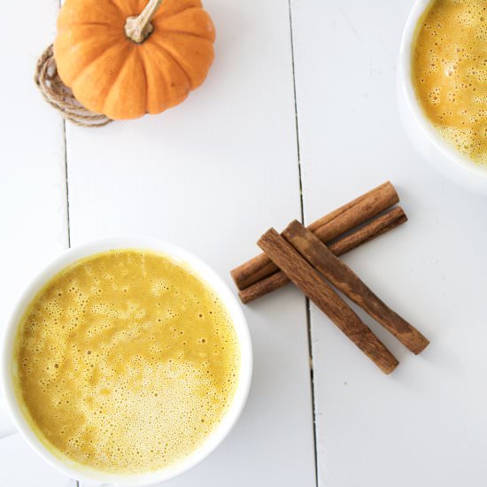 Turmeric Pumpkin Spice Latte - Recipe photo by Plentyfullvegan