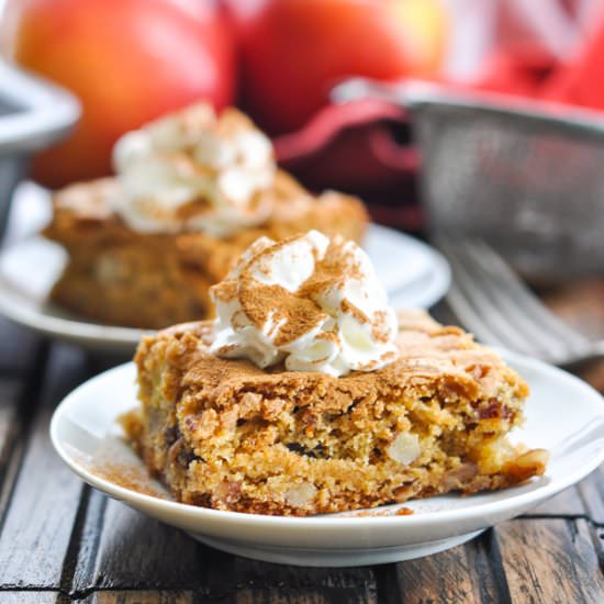 Shortcut Apple Pecan Date Bars - Recipe photo by The Seasoned Mom