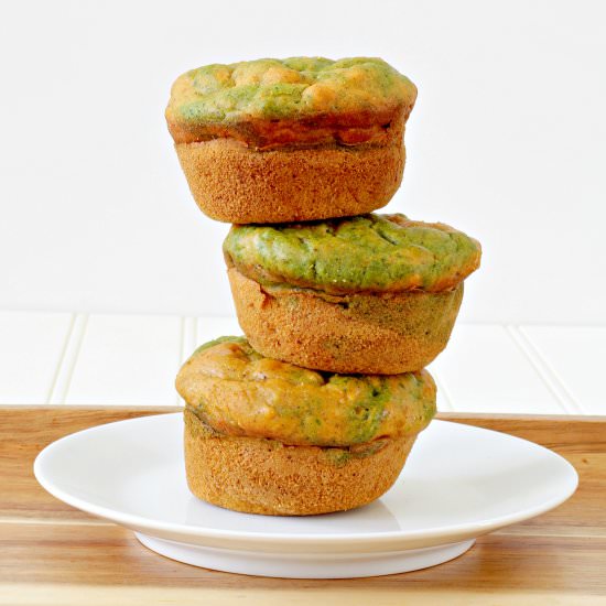 Butternut Squash and Kale Muffins - Recipe photo by squirrelsofafeather