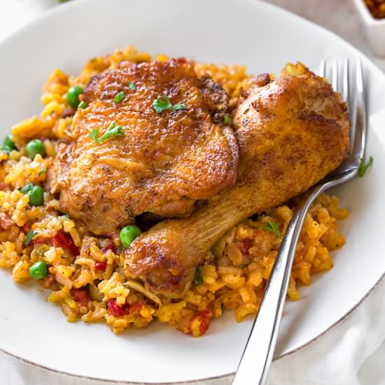 Arroz con Pollo - Recipe photo by thecozyapron