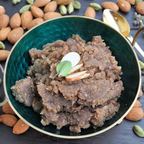 Buckwheat and Almond Halwa - Recipe photo by ChezShuchi