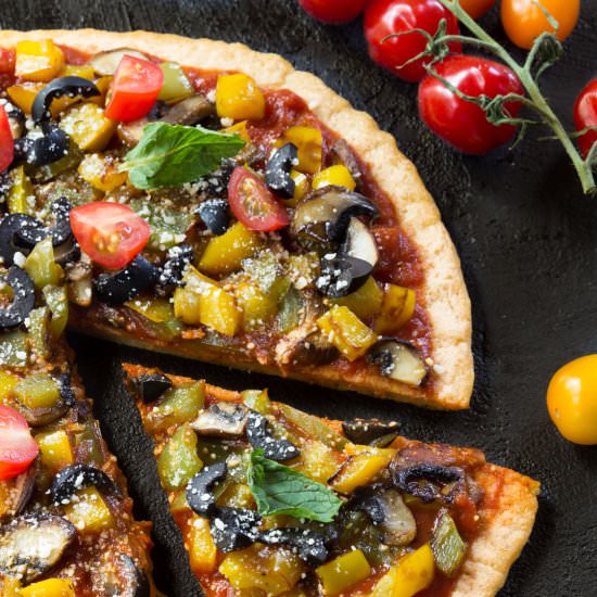 Red lentil pizza - Recipe photo by Nutrition Refined