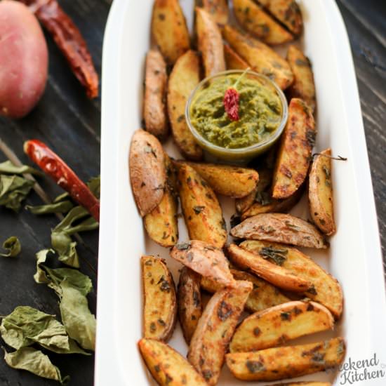 Oven Roasted Potato Wedges - Recipe photo by MyWeekendKitchen