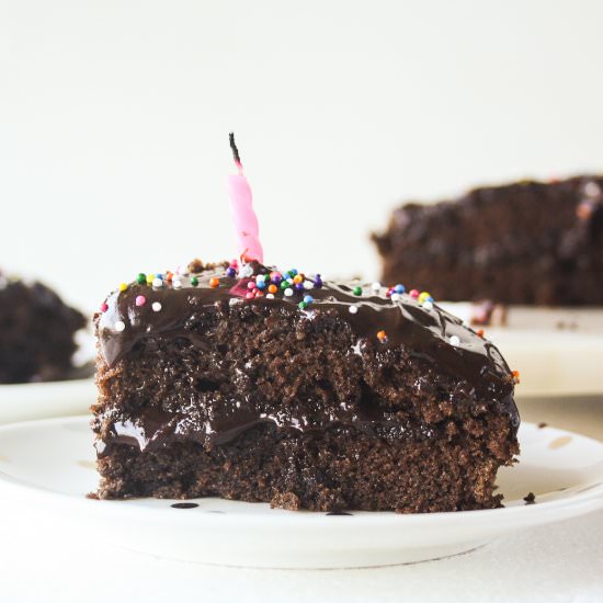 Chocolate Caramel Cake - Recipe photo by The Desserted Girl