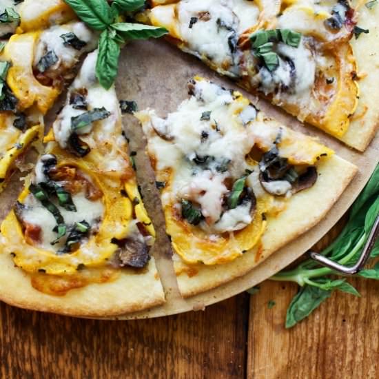 Thin Crust Roasted Delicata Pizza - Recipe photo by asiancaucasian