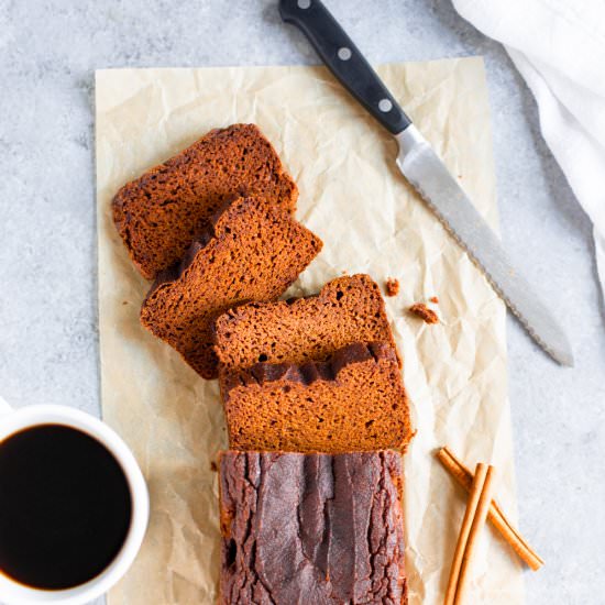 Grain-Free Pumpkin Bread - Recipe photo by wholefully