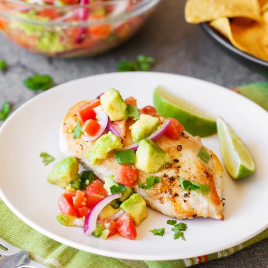 Chicken with Lime & Avocado Salsa - Recipe photo by thepkpway