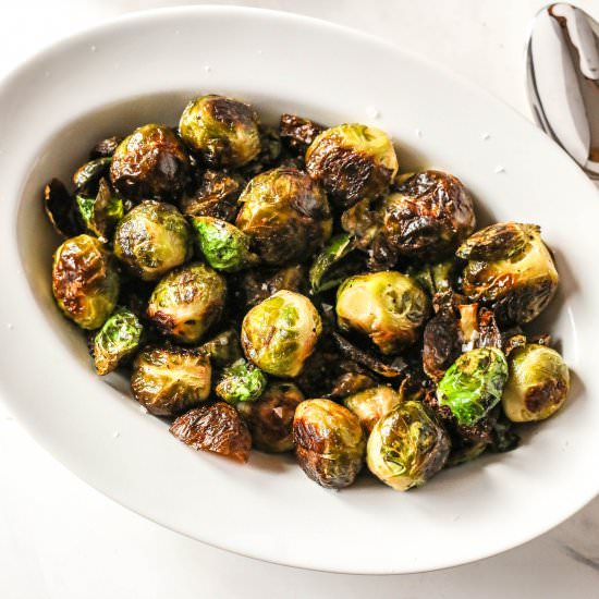 Simple Roasted Brussels Sprouts - Recipe photo by Never Not Hungry