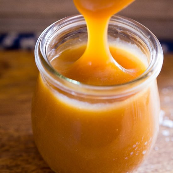 Easy Vegan Caramel Sauce - Recipe photo by She Likes Food