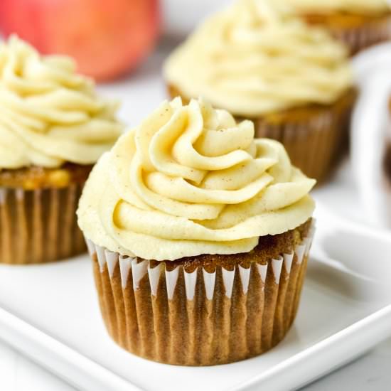 Gluten Free Apple Spice Cupcakes - Recipe photo by Zest and Lemons
