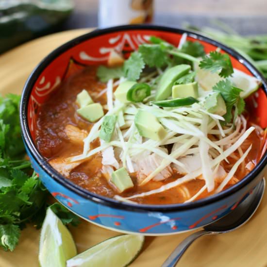 Spicy 'Mexican Style' Chicken Soup - Recipe photo by MyTastyTrials