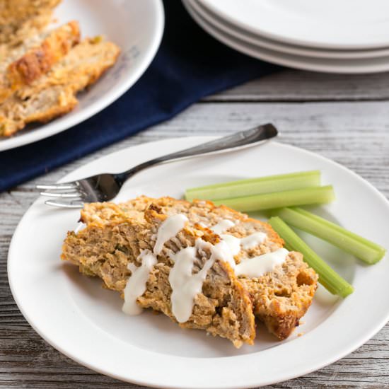 Buffalo Chicken Meatloaf - Recipe photo by littlebitrecipes