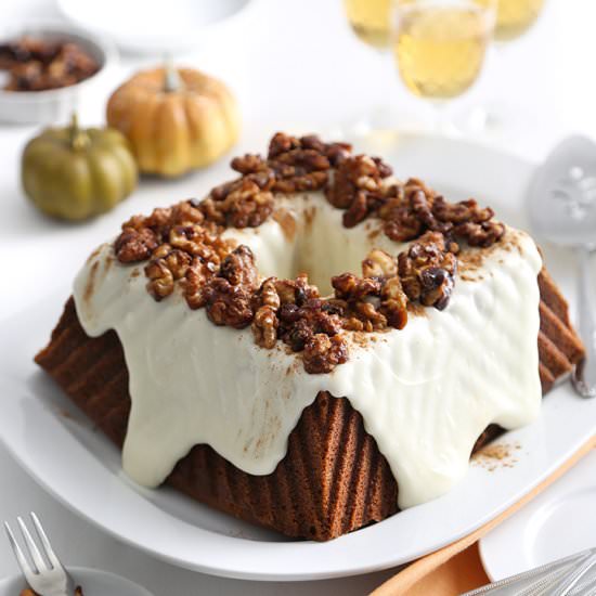 Pumpkin cream cheese bundt cake - Recipe photo by sprinklebakes