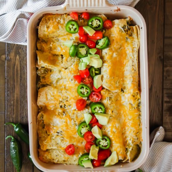 Easy Green Chicken Enchiladas - Recipe photo by TheSassyRD