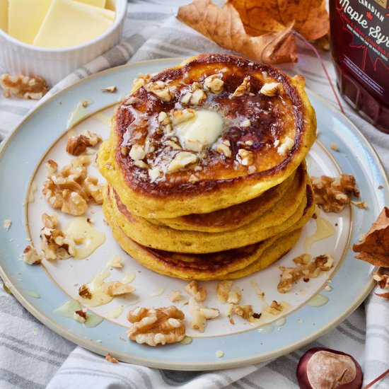 Easy Healthier Pumpkin Pancakes - Recipe photo by joskitchenlarder