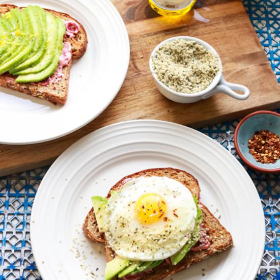 Avocado Egg Toast with Hemp Seeds - Recipe photo by sugarlovespices