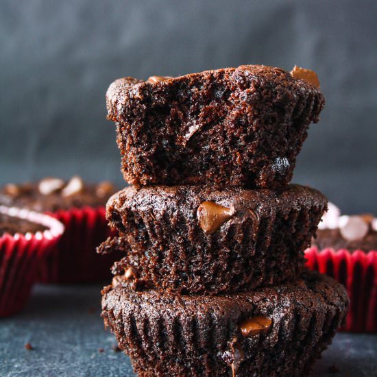 Brownie Muffins - Recipe photo by The Desserted Girl