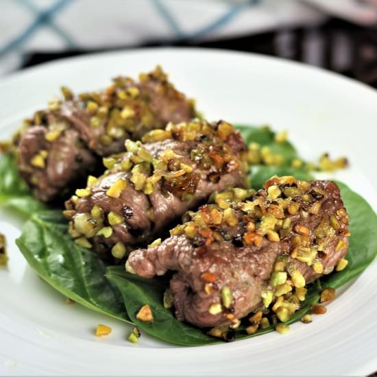 Sicilian Veal Involtini - Recipe photo by Mangia Bedda
