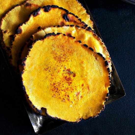 Makki ki Roti (Cornmeal Flatbread) - Recipe photo by EasycookingwithMolly