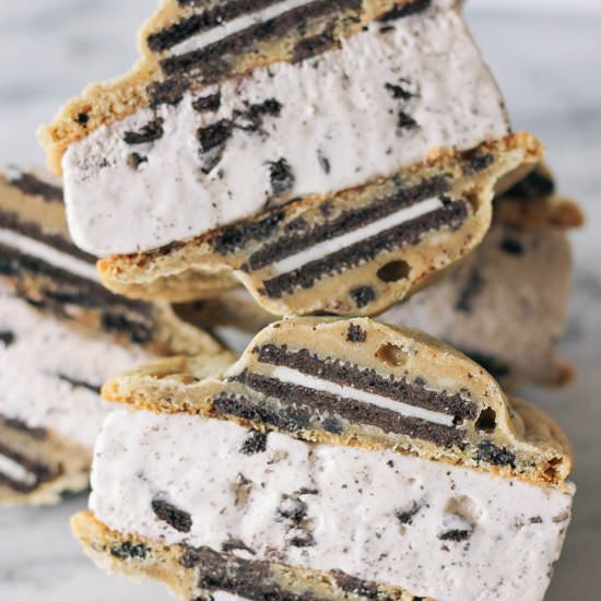 Triple Oreo Ice Cream Sandwich - Recipe photo by Hannah Berry