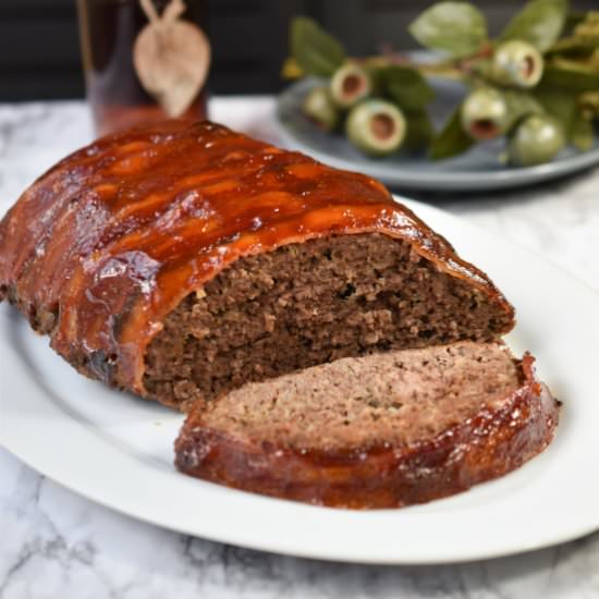 Maple Bacon Wrapped Meatloaf - Recipe photo by Encharted Cook