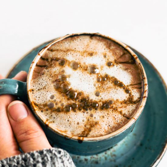 Low Sugar Gingerbread Hot Chocolate - Recipe photo by addsomeveg