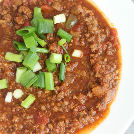 Chili Without Beans - Recipe photo by southern food and fun
