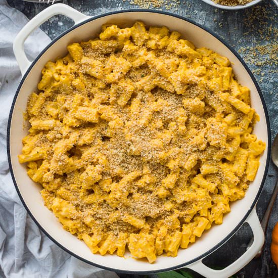 Vegan Pumpkin Mac And Cheese - Recipe photo by Domestic Gothess