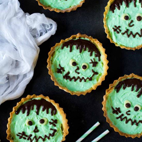 Halloween Frankenstein Tartelettes - Recipe photo by Blondie-ish at kitchen