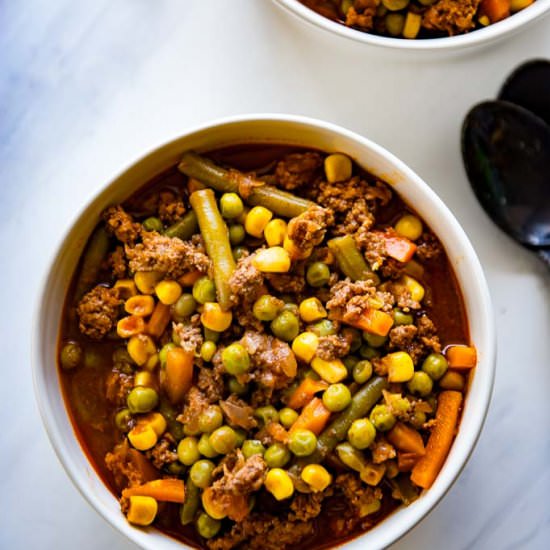 One Pot Vegetable Beef Soup - Recipe photo by loveyourbodywell