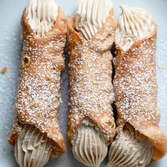 Sunflower Butter Homemade Cannoli - Recipe photo by twocupsflour