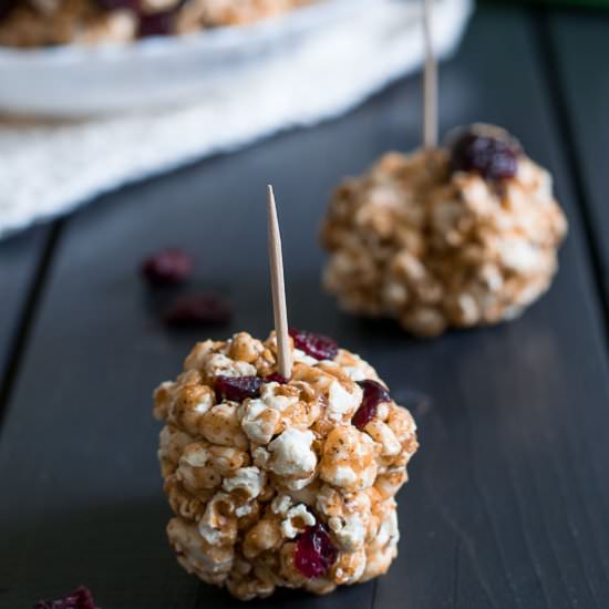Cranberry Almond Popcorn Balls - Recipe photo by loveinmyoven